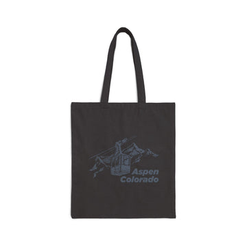 Aspen, Colorado Cotton Canvas Tote Bag - 15" x 16" - Gondola - 0