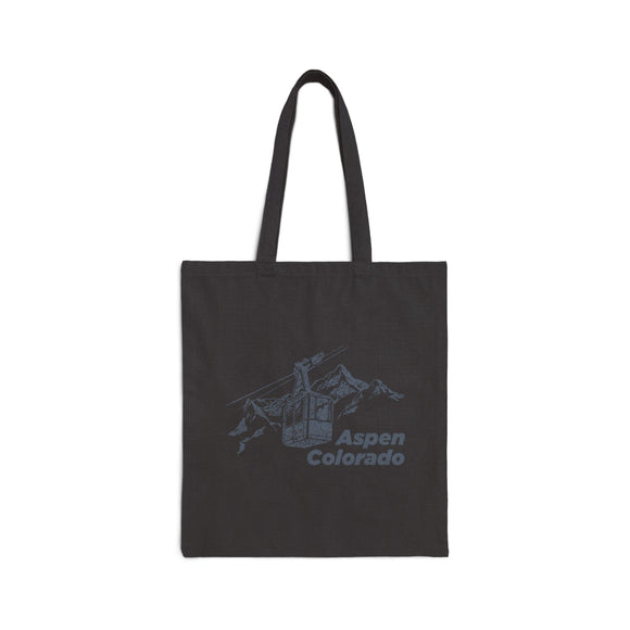 Aspen, Colorado Cotton Canvas Tote Bag - 15" x 16"