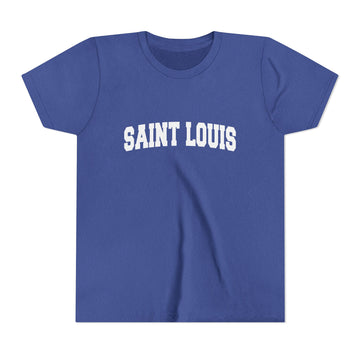 Buy heather-true-royal St Louis, Missouri Youth Graphic Tee - Kids St Louis T Shirt