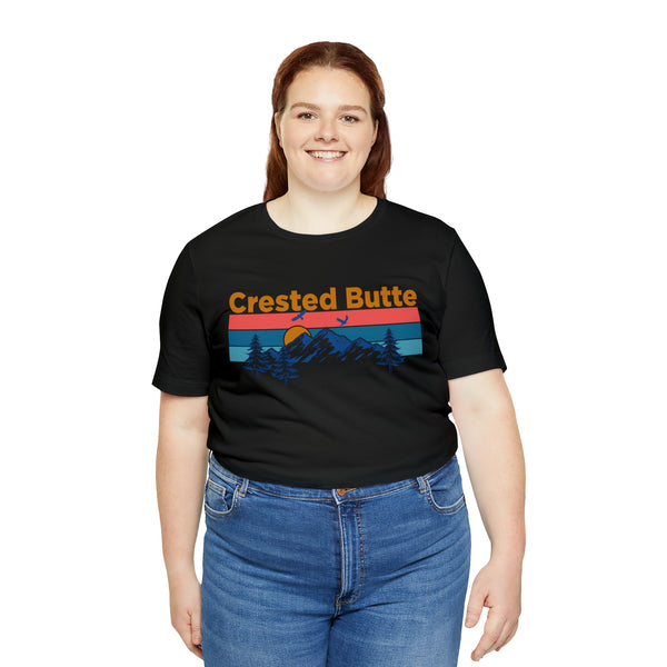 Crested Butte, Colorado Shirt - Mountain Sunset Unisex Crested Butte T-Shirt