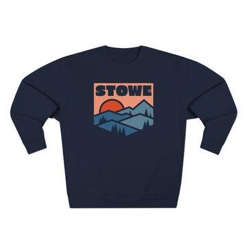 Buy navy Premium Stowe, Vermont Mountain Graphic Sweatshirt