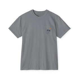 Buy granite Boca Raton, Florida Palm Tree Pocket Tee, Summer Coastal Vibes Top, Beach Apparel - Comfort Colors Graphic T Shirt