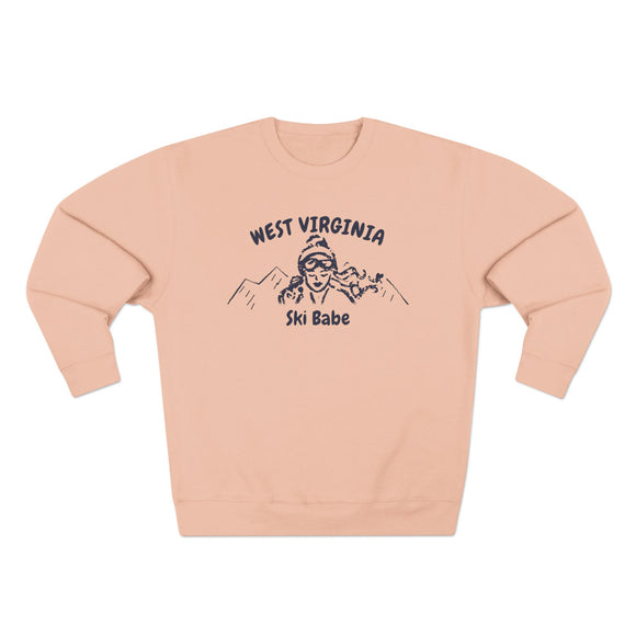 Premium West Virginia Ski Babe Sweatshirt