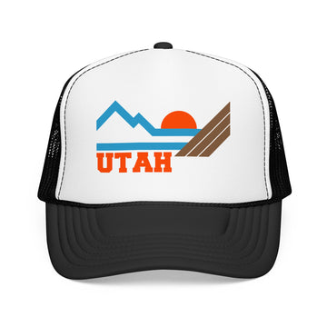 Buy black-white Utah Trucker Hat - Utah  Mountain Cap