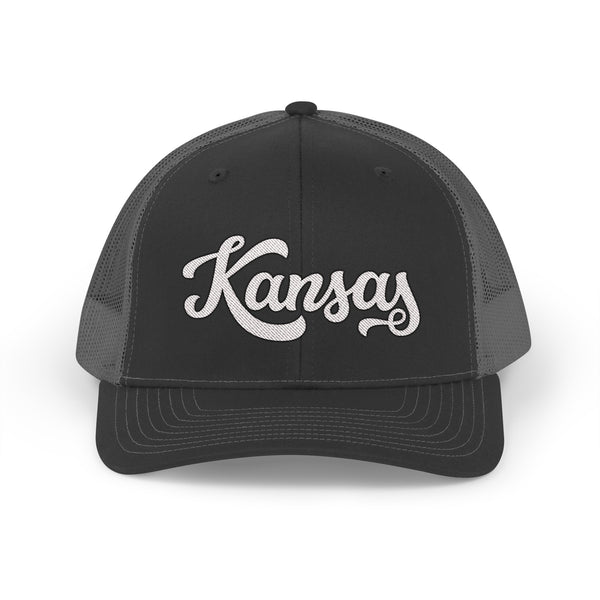 Kansas Snapback Trucker Cap - Embroidered Kansas Hat