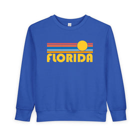 Florida Toddler Sweatshirt - Retro Sun Florida Toddler Crewneck Sweatshirt