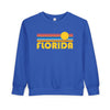 Florida Toddler Sweatshirt - Retro Sun Florida Toddler Crewneck Sweatshirt