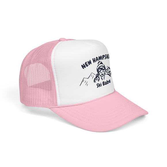New Hampshire Ski Babe Trucker Hat — Foam Mesh Cap