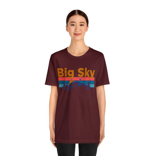 Big Sky, Montana Shirt - Mountain Sunset Unisex Big Sky T-Shirt