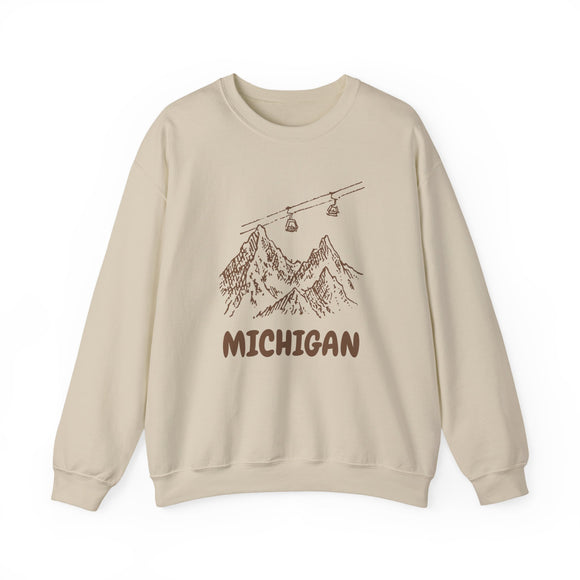 Michigan Mountain Gondola Sweatshirt, Travel Graphic