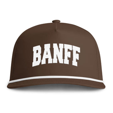 Banff, Canada Embroidered Rope Hat - Vintage Sunwashed Rope Cap, Comfort Colors - 0