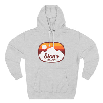 Buy heather-grey Premium Stowe, Vermont Hoodie - Retro Unisex Stowe Sweatshirt