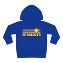 Minnesota Toddler Hoodie - Retro Sunrise Unisex Minnesota Toddler Sweatshirt-4