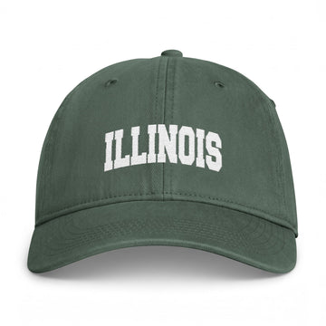 Illinois Washed Baseball Cap - Vintage Coastal Comfort Colors