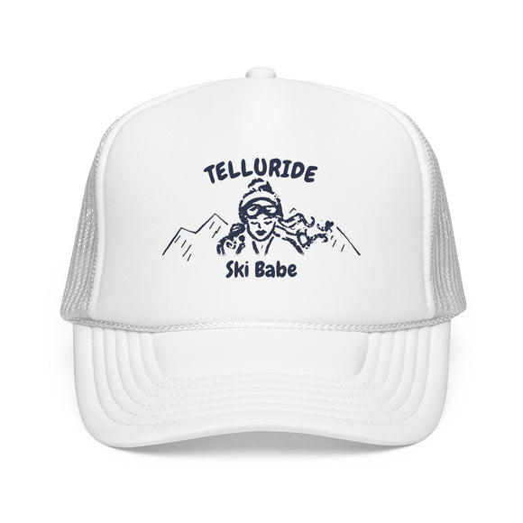 Telluride, Colorado Ski Babe Trucker Hat — Foam Mesh Cap