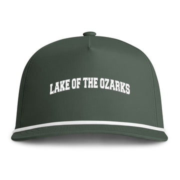 Buy moss Lake of the Ozarks, Missouri Embroidered Rope Hat - Vintage Sunwashed Rope Cap, Comfort Colors