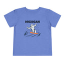 Michigan Yeti Snowboard Toddler Tee-5