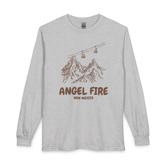 Angel Fire, New Mexico Long Sleeve T-Shirt - Ski Mountain Gondola