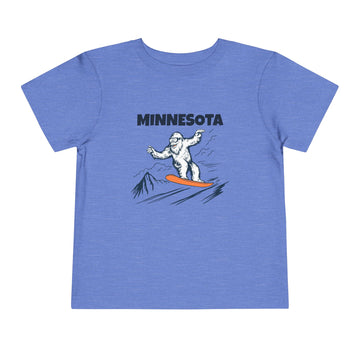 Buy heather-columbia-blue Minnesota Yeti Snowboard Toddler Tee