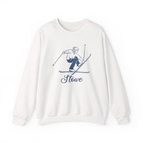 Stowe, Vermont Sweatshirt - Vintage Skiing Graphic Crewneck