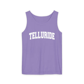 Buy violet Telluride, Colorado Tank Top Unisex | Comfort Colors - 100% Cotton