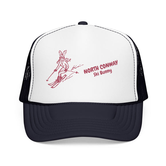 North Conway, New Hampshire Ski Bunny Foam Trucker Hat