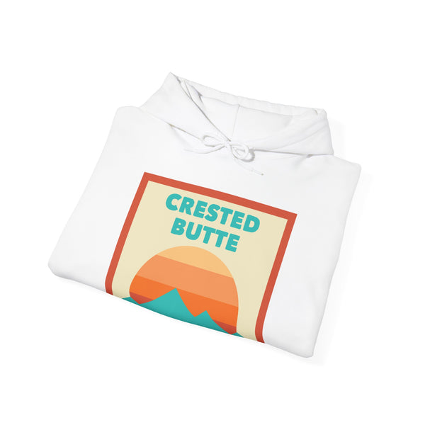 Crested Butte, Colorado Mountain Sun Hoodie - Unisex Hooded Sweatshirt, Travel Sweatshirt, Sunset