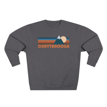 Buy charcoal-heather Premium Chattanooga, Tennessee Retro Mountain Graphic Sweatshirt