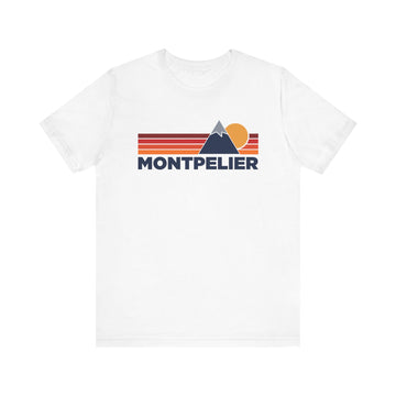 Retro Montpelier, Vermont T-shirt, Mountain Tee, Vintage Montpelier Unisex Jersey Shirt, Outdoor Hiking Apparel