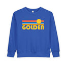 Golden, Colorado Toddler Sweatshirt - Retro Sun Golden Toddler Crewneck Sweatshirt-2