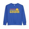 Golden, Colorado Toddler Sweatshirt - Retro Sun Golden Toddler Crewneck Sweatshirt