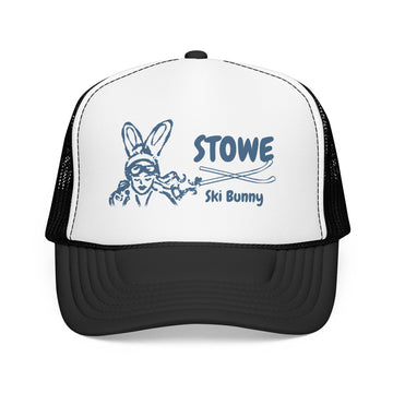 Buy black-white Stowe, Vermont Ski Bunny Trucker Hat