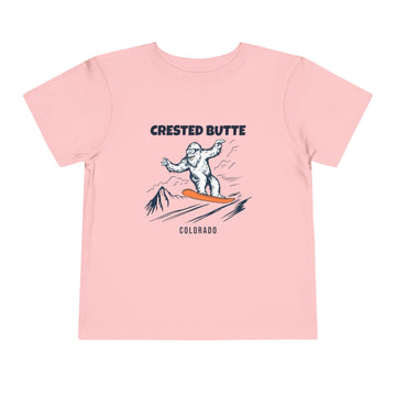 Buy pink Crested Butte, Colorado Yeti Snowboard Toddler Tee