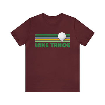 Buy maroon Golf Lake Tahoe, California T-Shirt - Retro Golf Unisex Lake Tahoe Shirt