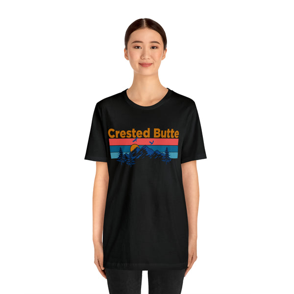 Crested Butte, Colorado Shirt - Mountain Sunset Unisex Crested Butte T-Shirt