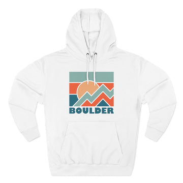 Boulder, Colorado Hoodie - Retro Mountain Unisex Sweatshirt - 0
