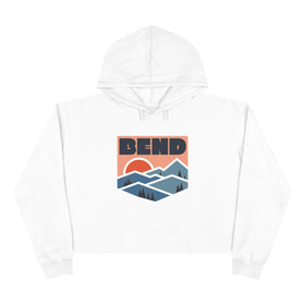 Women's Bend, Oregon Crop Hoodie - Premium Mountain Crop Sweatshirt