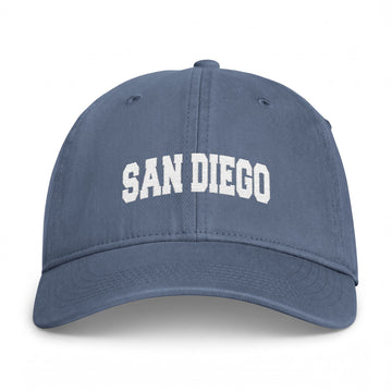 Buy blue-jean San Diego, California Washed Baseball Cap - Vintage Coastal Comfort Colors
