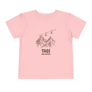 Buy pink Taos, New Mexico Toddler T-Shirt — Vintage Gondola Ski Mountain Tee
