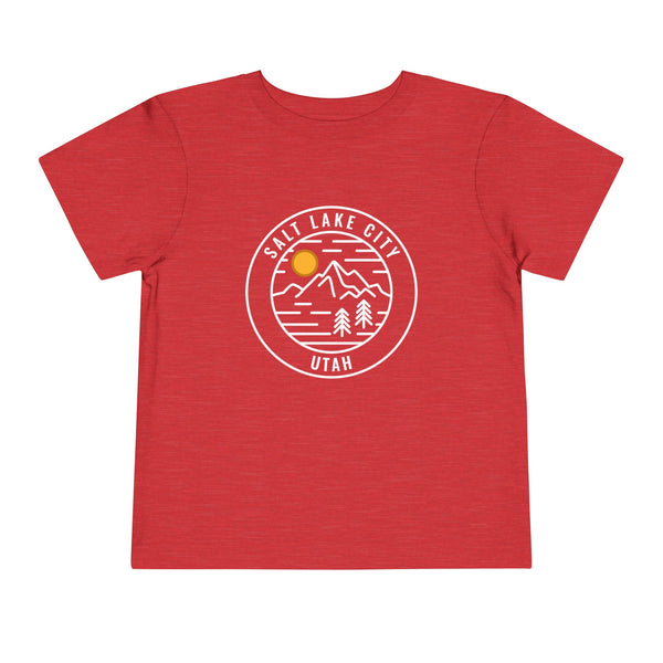 Salt Lake City, Utah Toddler T-Shirt - Retro Mountain Toddler Salt Lake City Shirt