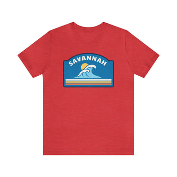Buy heather-red Savannah, Georgia T-Shirt - Unisex Savannah Shirt