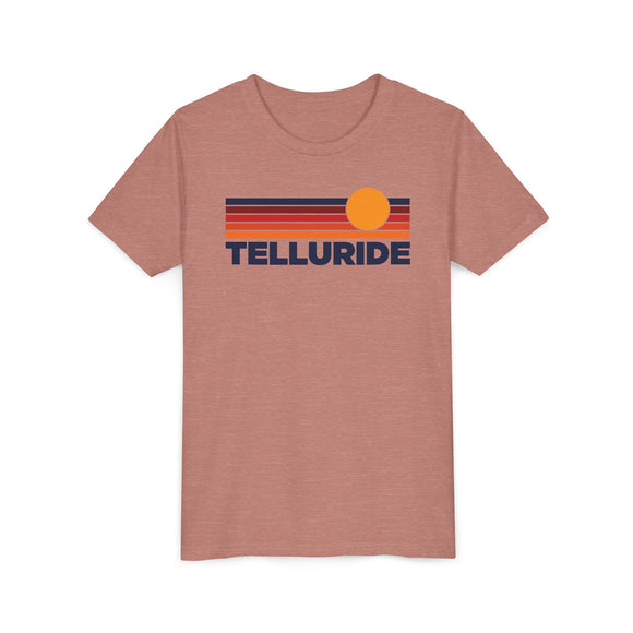 Telluride, Colorado Youth T-Shirt — Retro Sun Tee