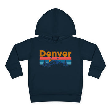 Buy navy Denver Toddler Hoodie - Retro Mountain Sun Unisex Denver Toddler Sweatshirt