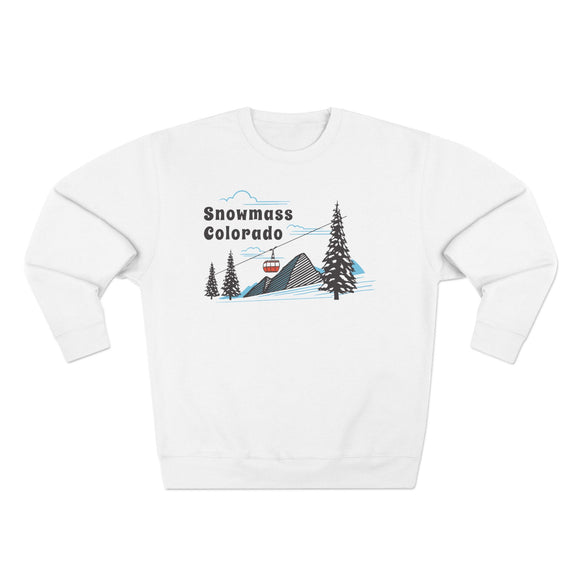 Premium Snowmass, Colorado Sweatshirt Unisex Crewneck, Premium Sweatshirt, Crewneck Jumper, Ski Resort Apparel