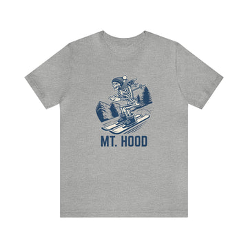 Mt Hood, Oregon T-Shirt - Skeleton Skier Unisex Mt Hood Shirt - 0