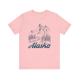Buy pink Alaska Graphic Tee - Mountain Illustration Alaska T Shirt