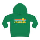 Portland, Oregon Toddler Hoodie - Retro Sunrise Unisex Portland Toddler Sweatshirt-1