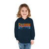 Denver Toddler Hoodie - Retro Mountain Sun Unisex Denver Toddler Sweatshirt