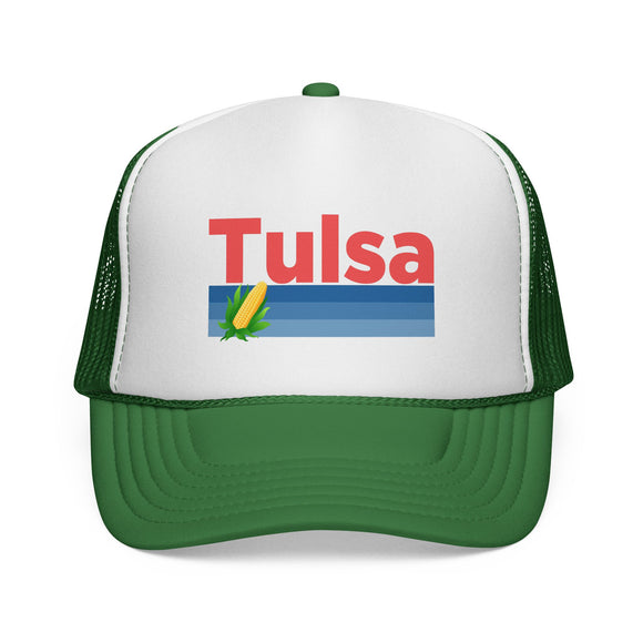 Tulsa, Oklahoma Retro Corn and Farm Trucker Hat