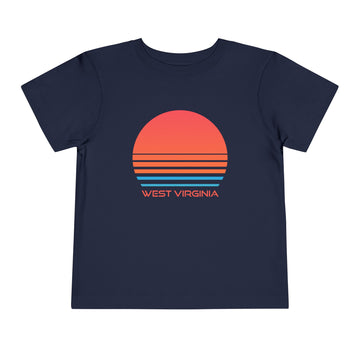 West Virginia Toddler T-Shirt - Retro 80s Unisex Toddler West Virginia Shirt
